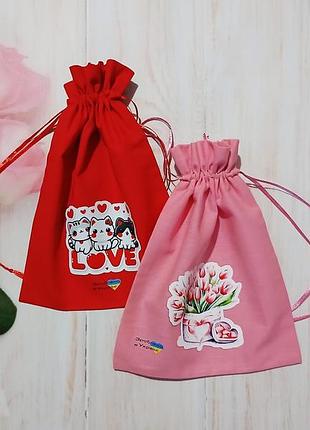 Набор эко-торбинок для подарков или продуктов