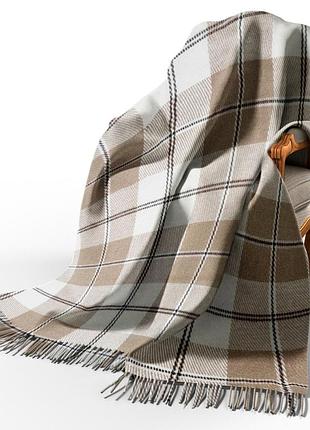 Плед вовняний ельф 3 біл-беж-кор love you 170 x 210 см