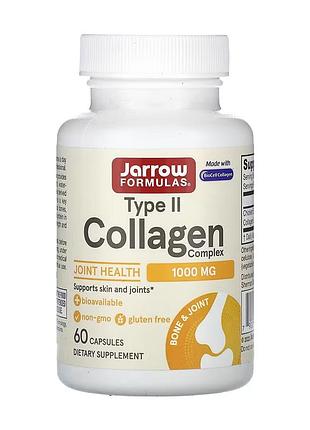 Type ll collagen complex, jarrow formulas, комплекс с коллагеном типа 2, 60 капсул (500 мг в 1 капсуле)