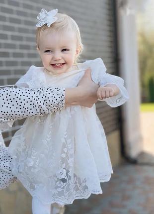 Сукня святкова молочна 3