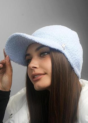 Осенняя бейсболка «астрид» (7224) голубой