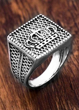 Сріблясте каблучка печатка розмір 19 20 ,21