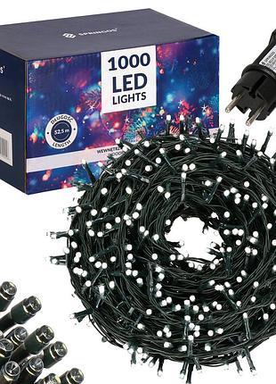 Гирлянда уличная (наружная) springos 50 м 1000 led cl1000 cold white
