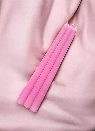 Розовый нежный акцент - свечи для вашего стола, с ароматом апельсин в шоколаде