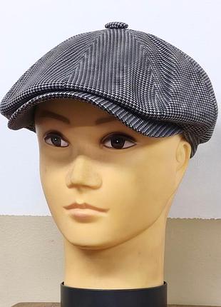 Кепка мужская костюмная ткань 005 теплая восьмиклинка comfort heads шерстяная осень зима флис шерсть уши 59