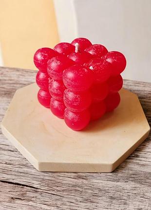 «рубиновый куб элегантности», свеча с ароматом апельсин в шоколаде