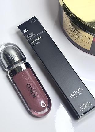 Блиск kiko milano 35, блиск для губ kiko milano 35, блиск для губ 3d hydra lipgloss kiko milano 35