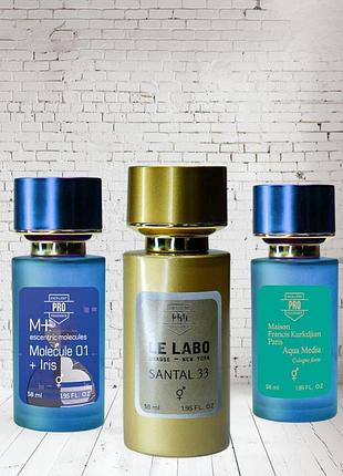 Набор molecule 01 iris +mfk aqua media cologne forte + le labo santal 33 58 мл
