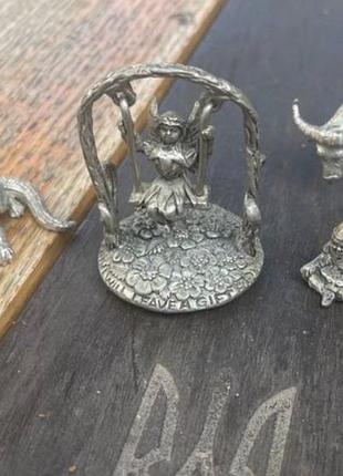 Олов'яні статуетки фея,крокодил,бик,гном lucky