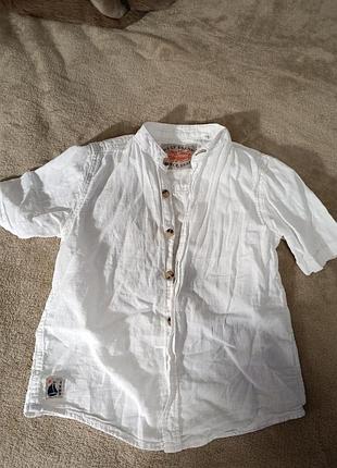 Рубашка, 2-3роки, лен+ хлопок, длина 39, грудь 56, плечи 24см