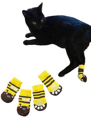 Носки для домашних животных пчелки 4шт