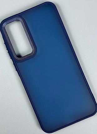 Накладка matte corrugated camera xiaomi redmi note 14s 4g-redmi note 13 pro 4g-poco m6 pro (синий)