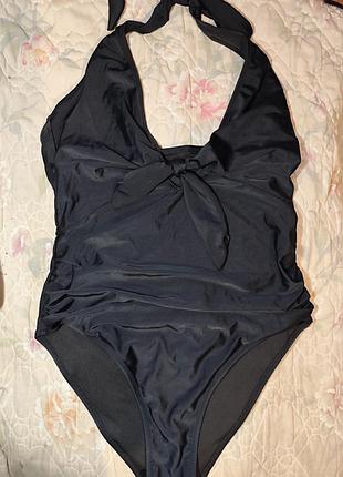 Шикарний суцільний присобраний купальник з  в басейн пляж тренування