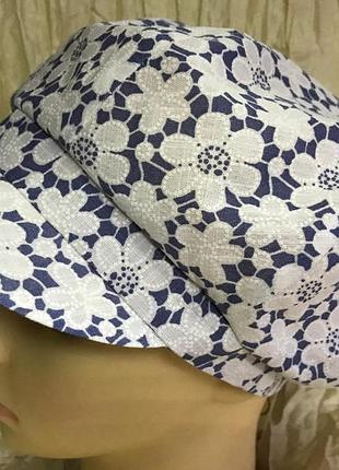 Жіноча кепка з тонкої армованої бавовни, що зберігає форму розмір 56-59 джинс