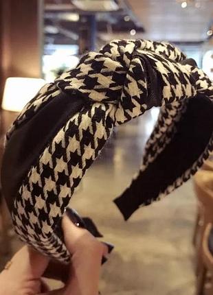 Обруч женский в крупную клетку