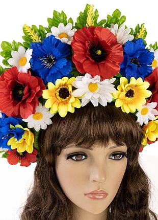 Украинский венок высокий на голову марьяна (р. 56-60) 9344