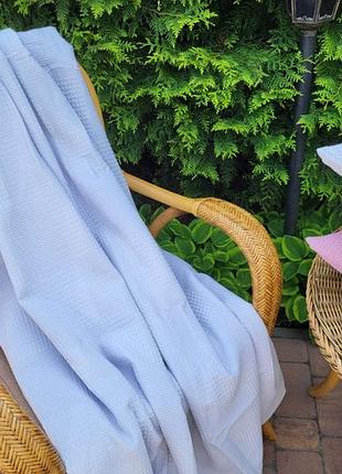 Піке вафелька, св.сірий/лаванда (плед 160*220см)