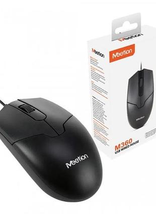 Мышь оптическая проводная meetion mt-m360 черная