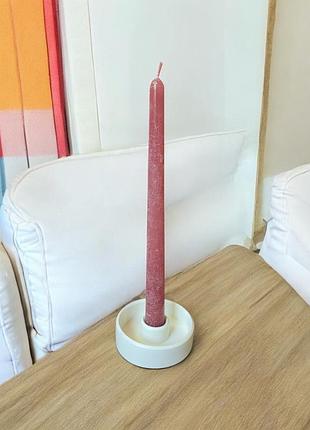 Бордовые столовые свечи «шарм вечера», аромат ваниль