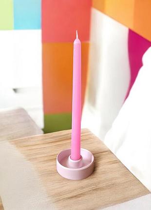 Розовый нежный акцент - свечи для вашего стола, с ароматом хлопок