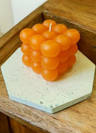 Свеча-куб «солнечное настроение» с ароматом мята