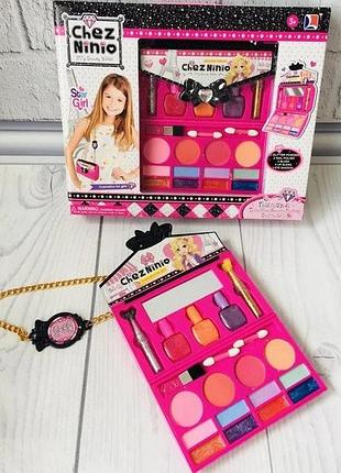 Набор детской косметики для девочек в сумочке-шкатулке chez ninio