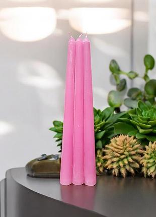 Розовый нежный акцент - свечи для вашего стола, с ароматом сандал