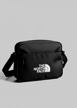 Чоловіча сумка через плече the north face, чорна сумка через плече зенорфейс, барсетка тнф, месенджер the north face