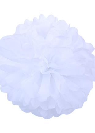 Паперові помпони з тишею 25 см, арт. ром-25 білий