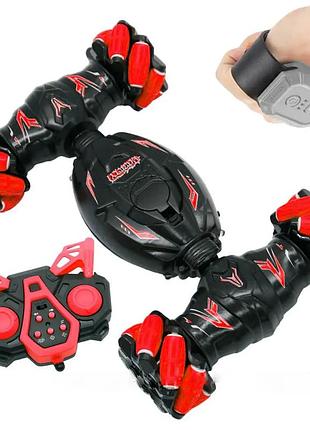 Машинка перевертень на радіокеруванні та керуванням - машинка на радіокеруванні з датчиком на пульті червона