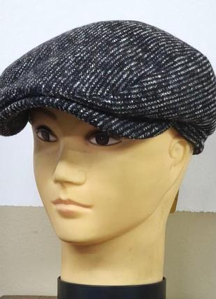 Кепка мужская реглан гаврош хулиганка шерстяная серая букле демисезонная comfort hea весенняя осенняя слимтекс 60