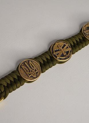 Браслет с архвнгелом михаилом гербом дшв и знаком ракетных войск + брелок в подарок