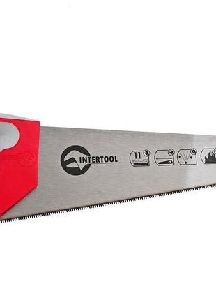 Ножовка по дереву intertool 400 мм тройная заточка 11t х 1" (ht-3161)