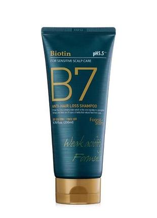 Шампунь з вітамiном b7 проти випадання волосся welcos forest story b7 200 мл