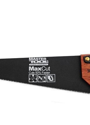 Ножівка по дереву mastertool 400 мм 7t х 1" потрійна заточка з тефлоновим покриттям (14-2340)