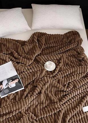 Плед евро colorful home "шиншила" 210 х 230 см (37676) темно-коричневый