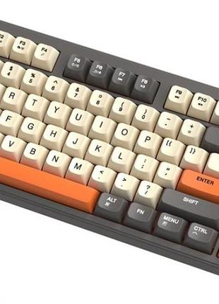 Беспроводная игровая клавиатура free wolf m87 с rgb подстветкой