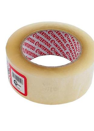 Скотч intertool 48 мм х 100 м х 52 мкм прозрачный (kt-0903) (6 шт.)