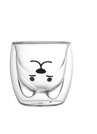 Vt-5403-200 набір склянок animals з подвійним дном vittora, 2 шт, 200мл