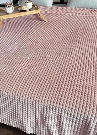 Плед евро koloco "крокодил" 220 х 240 см (37955) розовый