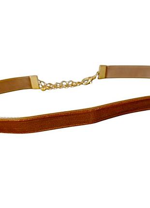 Чокер колье бархатный цвет капучино