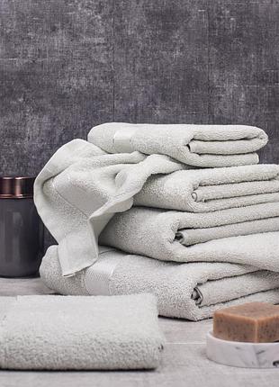 Полотенце махровое aisha 100*150 см (бордюр сатин) ментол