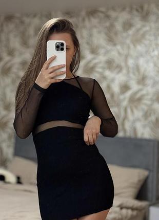 Вечірня сукня коротка чорна сукня міні