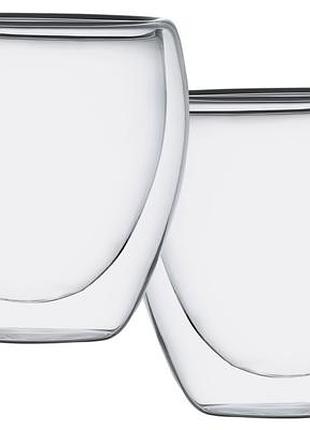 Vt-5314-250 набор чашек twinny с двойным дном vittora, 2шт, 250мл