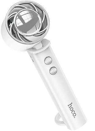 Портативний ручний вентилятор на акумуляторі hoco hx61 1200 мач 3 швидкості білий