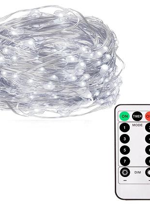 Гирлянда на батарейках springos 4.9 м 50 led pilot cl0106 cold white