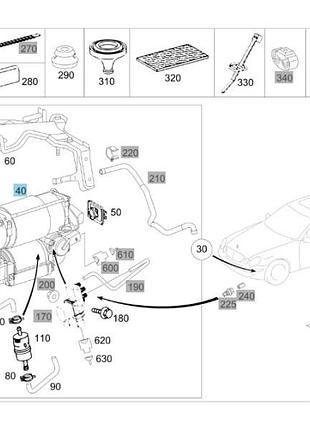 Компрессор mercedes w220, w211 4154033030, 4