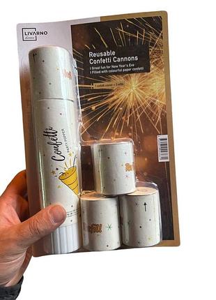 Многоразовая конфетти-пушка reusable confetti cannons и картриджи confetti party popper от livarno home