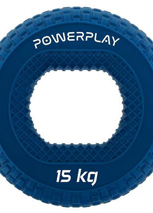 Эспандер кистевой powerplay pp-4333, силиконовый, 15 кг, синий - для укрепления хвата и предплечья
