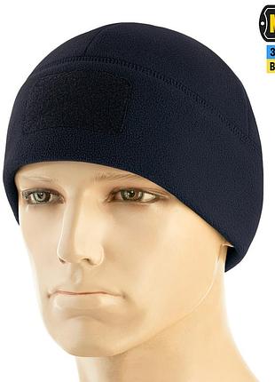 M-tac шапка watch cap elite фліс (320г/м2) з липучкою dark navy blue